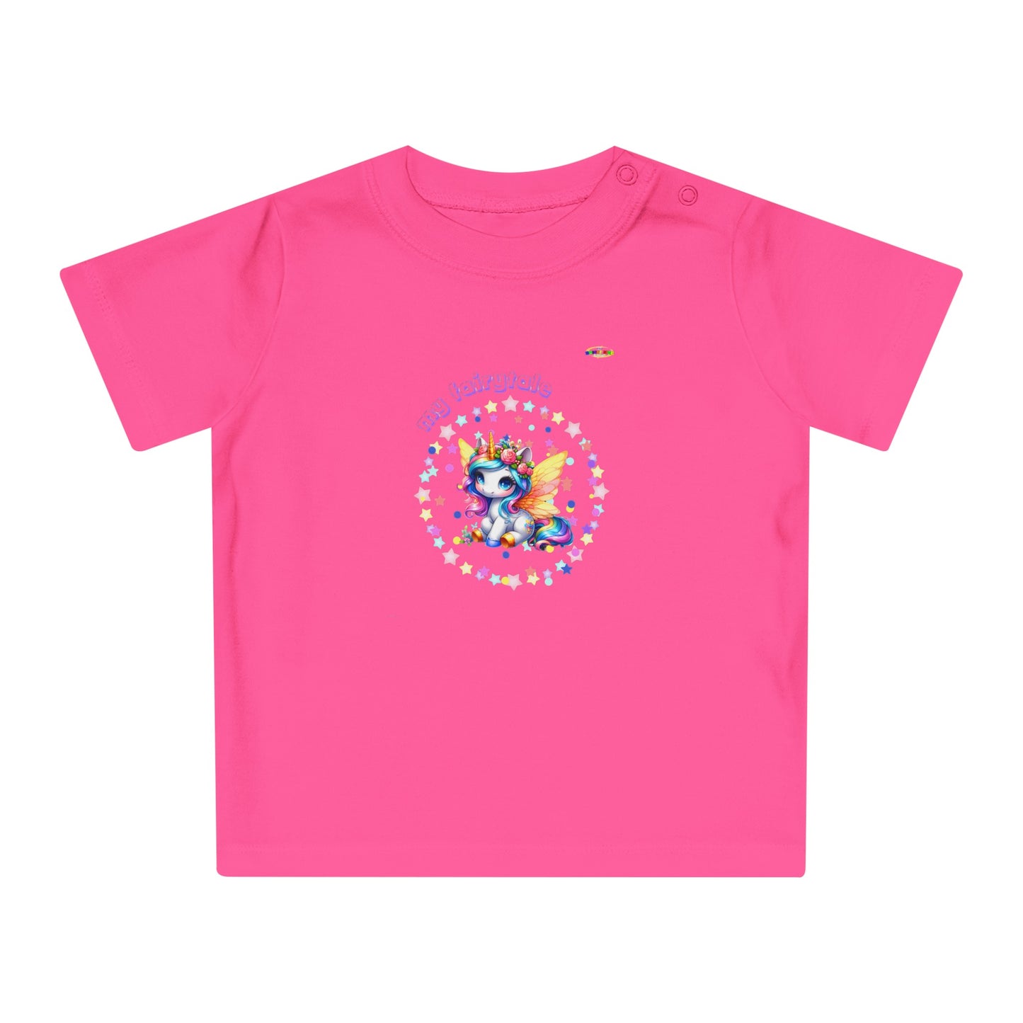 Cute My Fairy tale colourful baby unicorn logo Baby T-Shirt-My Bright Side Clothing