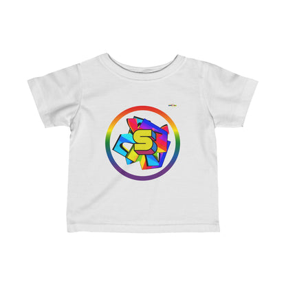 Cute Rainbow Super Hero Logo Infant Fine Jersey Tee--My Bright Side Clothing