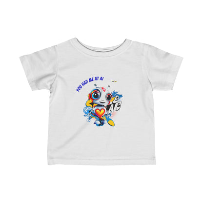 Cute Sending Love Robot Infant Fine Jersey Tee-My Bright Side Clothing