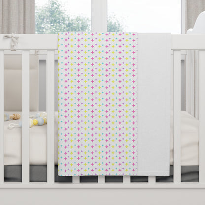 Cute Pastel Star Pattern Soft Fleece Baby Blanket--My Bright Side Clothing