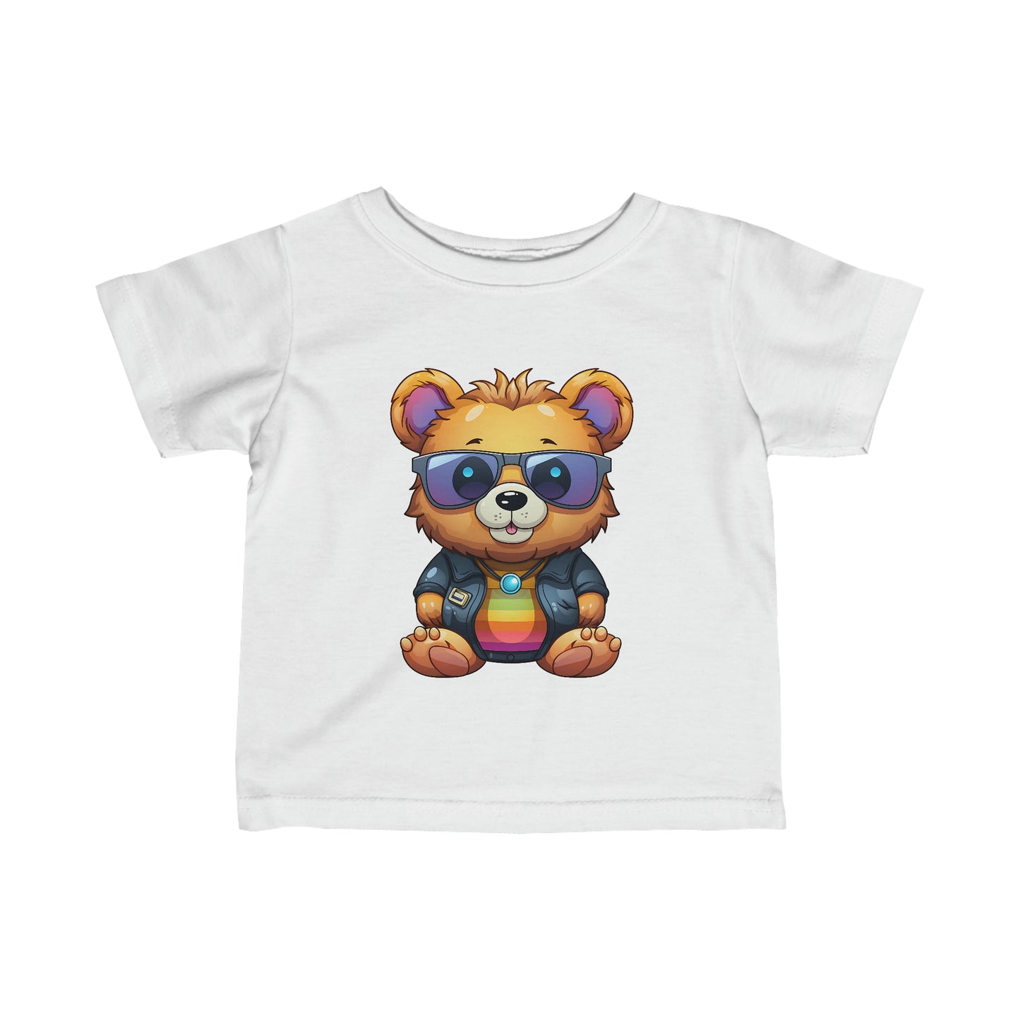 Cute Cool Teddy Bear Infant Fine Jersey Tee-My Bright Side Clothing