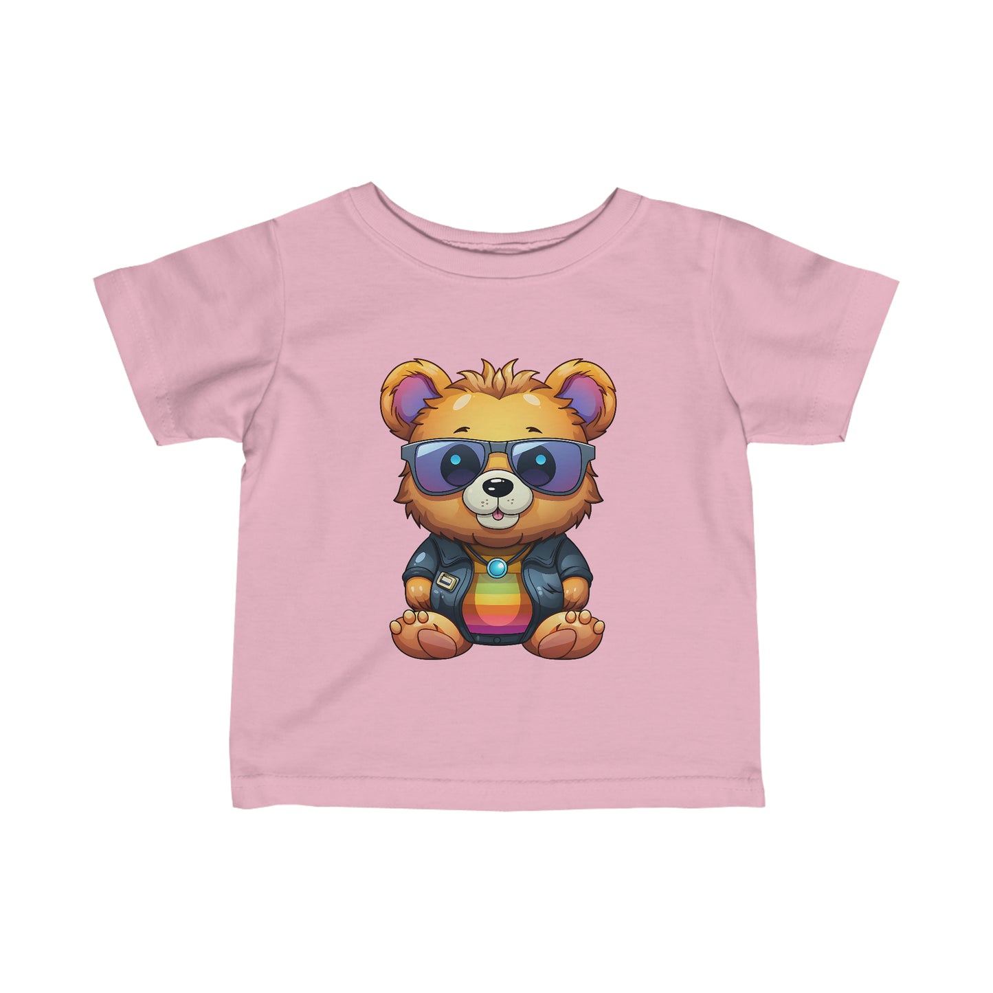 Cute Cool Teddy Bear Infant Fine Jersey Tee-My Bright Side Clothing