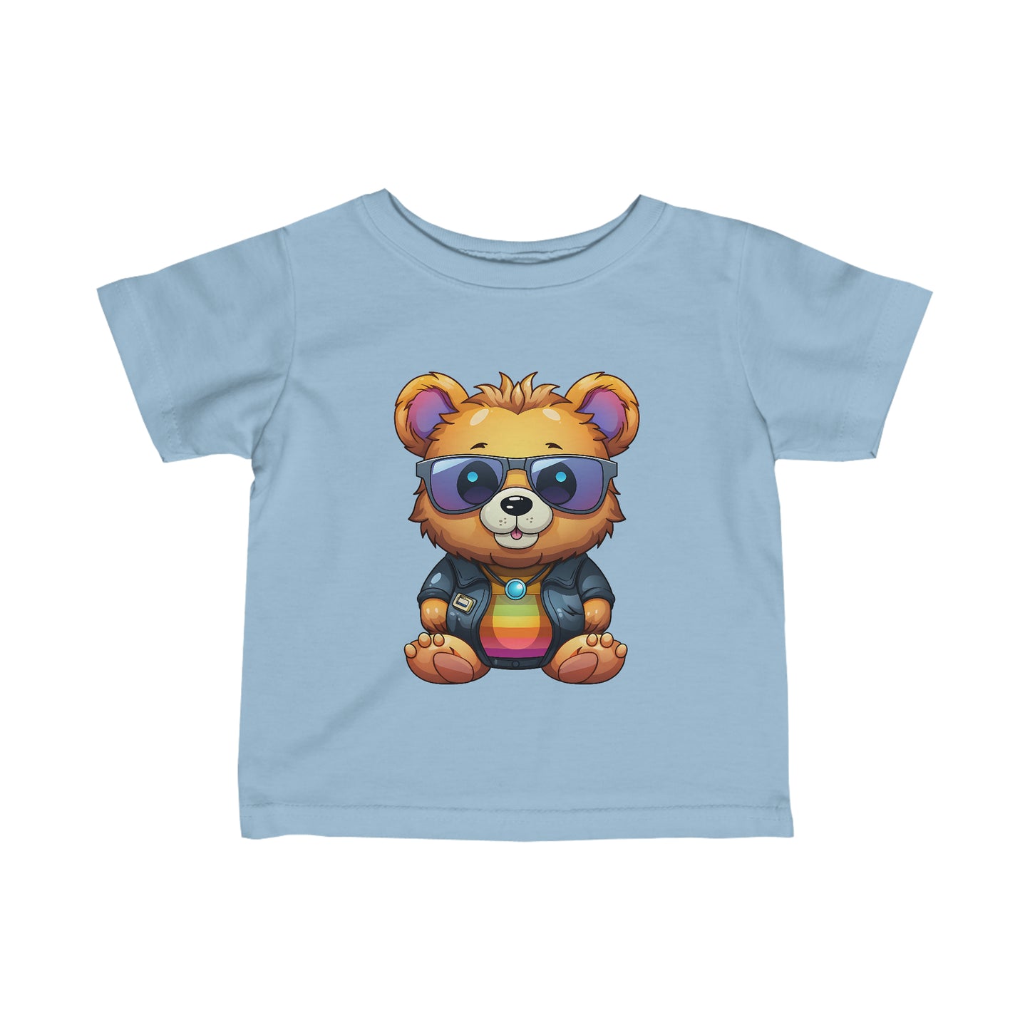 Cute Cool Teddy Bear Infant Fine Jersey Tee-My Bright Side Clothing