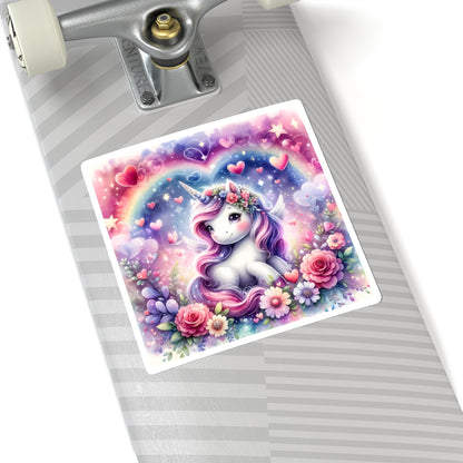 Magical Unicorn Love Kiss-Cut Sticker-My Bright Side Clothing