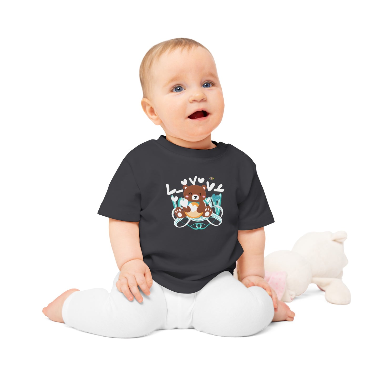 Cute Love Bear Baby T-Shirt-My Bright Side Clothing