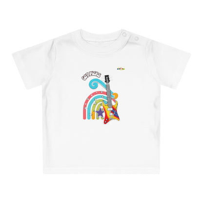 Got Picks cute rainbow guitar logo Fleece Baby T-Shirt-MyBrightSideClothing