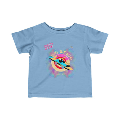 Cute Born 2 Board Pastel Skateboard  Graphic Infant Fine Jersey Tee-My Bright Side Clothing