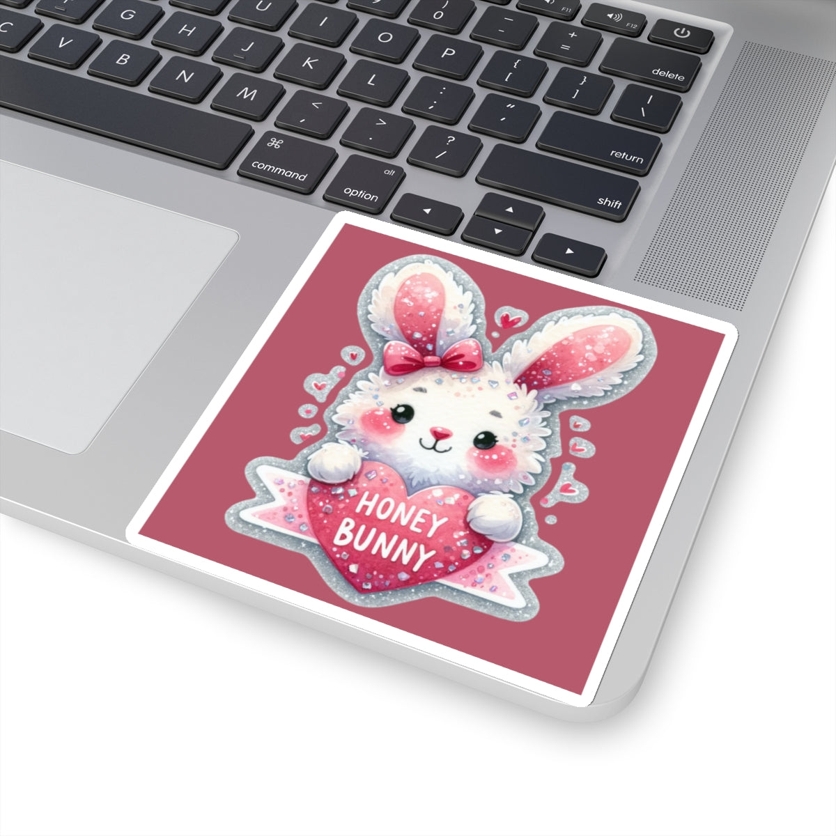 Cute and Sweet Happy Valentines Bunny-Kiss-Cut Sticker-My Bright Side Clothing