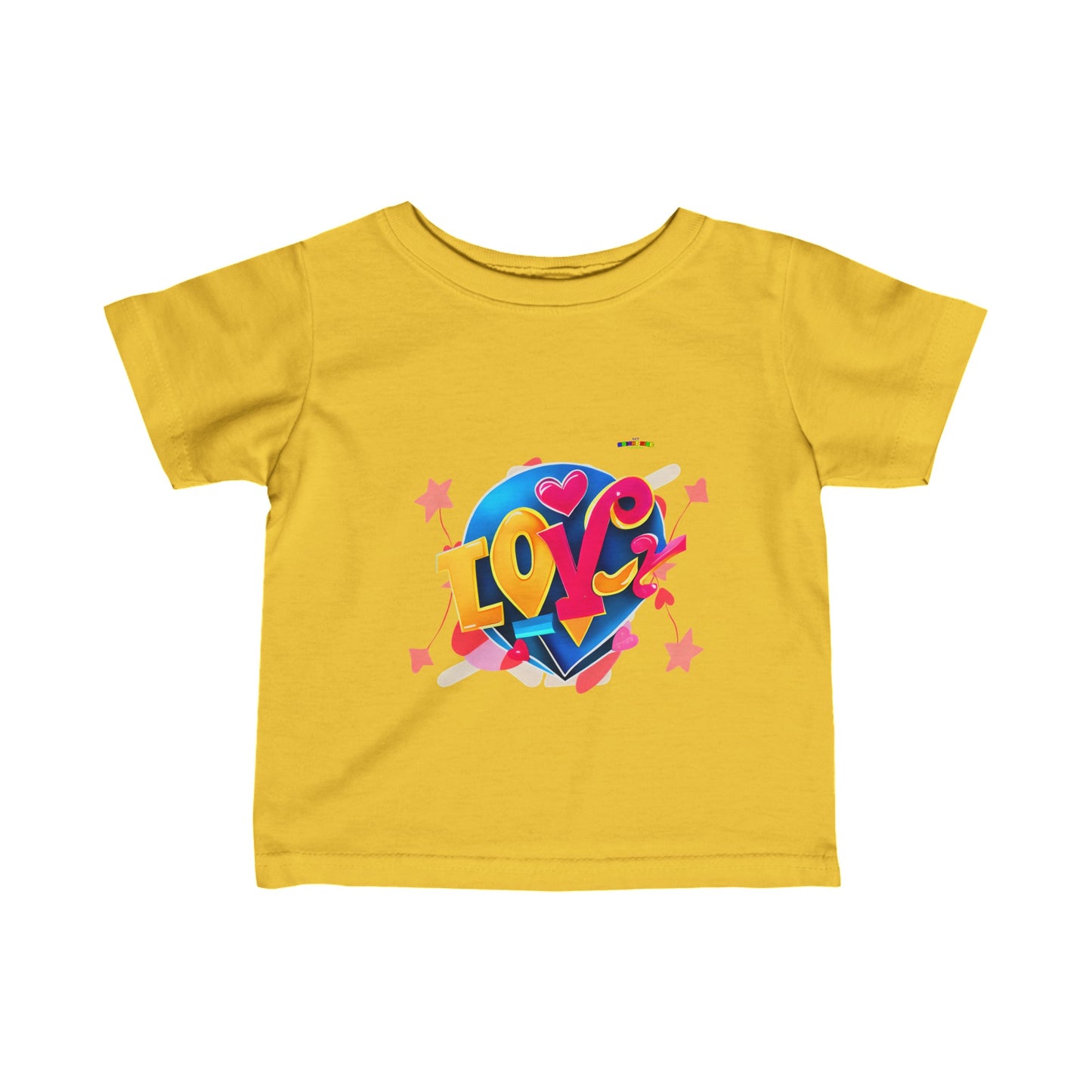 Cute Super Love Logo Infant Fine Jersey Tee-My Bright Side Clothing