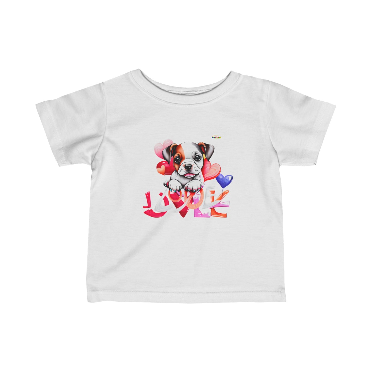 Cute Puppy Love Graphic Infant Fine Jersey Tee-My Bright Side Clothing