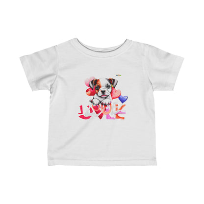 Cute Puppy Love Graphic Infant Fine Jersey Tee-My Bright Side Clothing