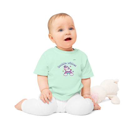 Cute Double Wishes Rainbow Unicorn Graphic Baby T-Shirt-My Bright Side Clothing