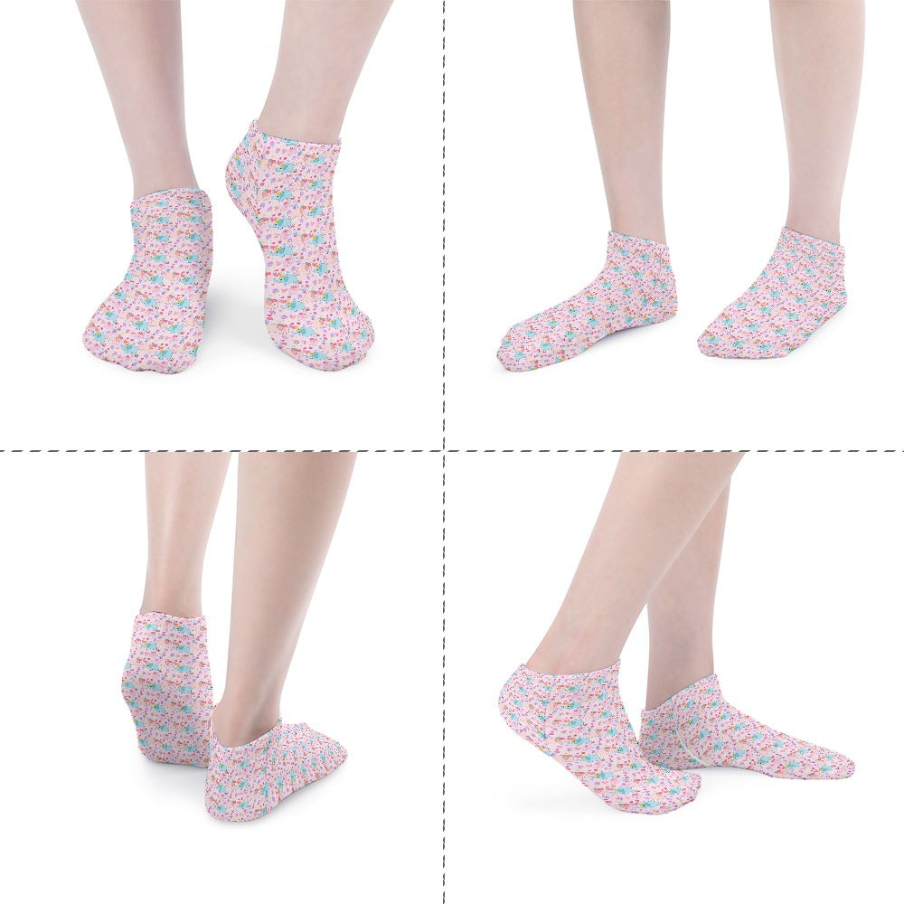 Cute Pastel Heart Elephants Pattern Children's Comfortable Socks -5 Pairs -MyBrightSideClothing