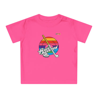 Cute Rainbow Circle Hockey Power logo Baby T-Shirt-MyBrightSideClothing