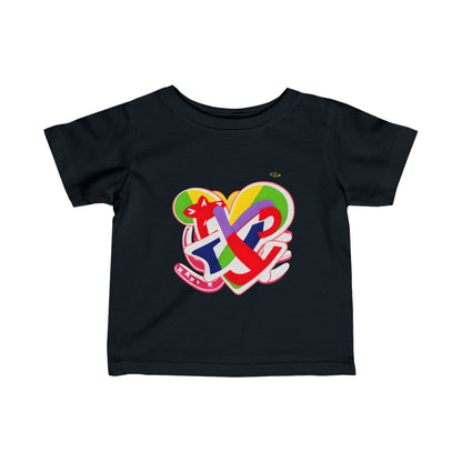 Cute Rainbow Heart Infant Fine Jersey Tee  -My Bright Side Clothing