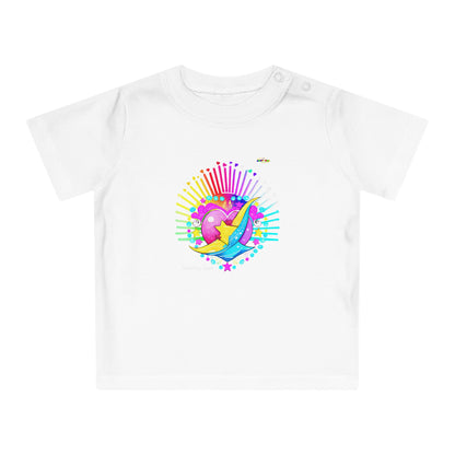 Cute Pastel Sending Love Heart Rainbow Baby T-Shirt-My Bright Side Clothing