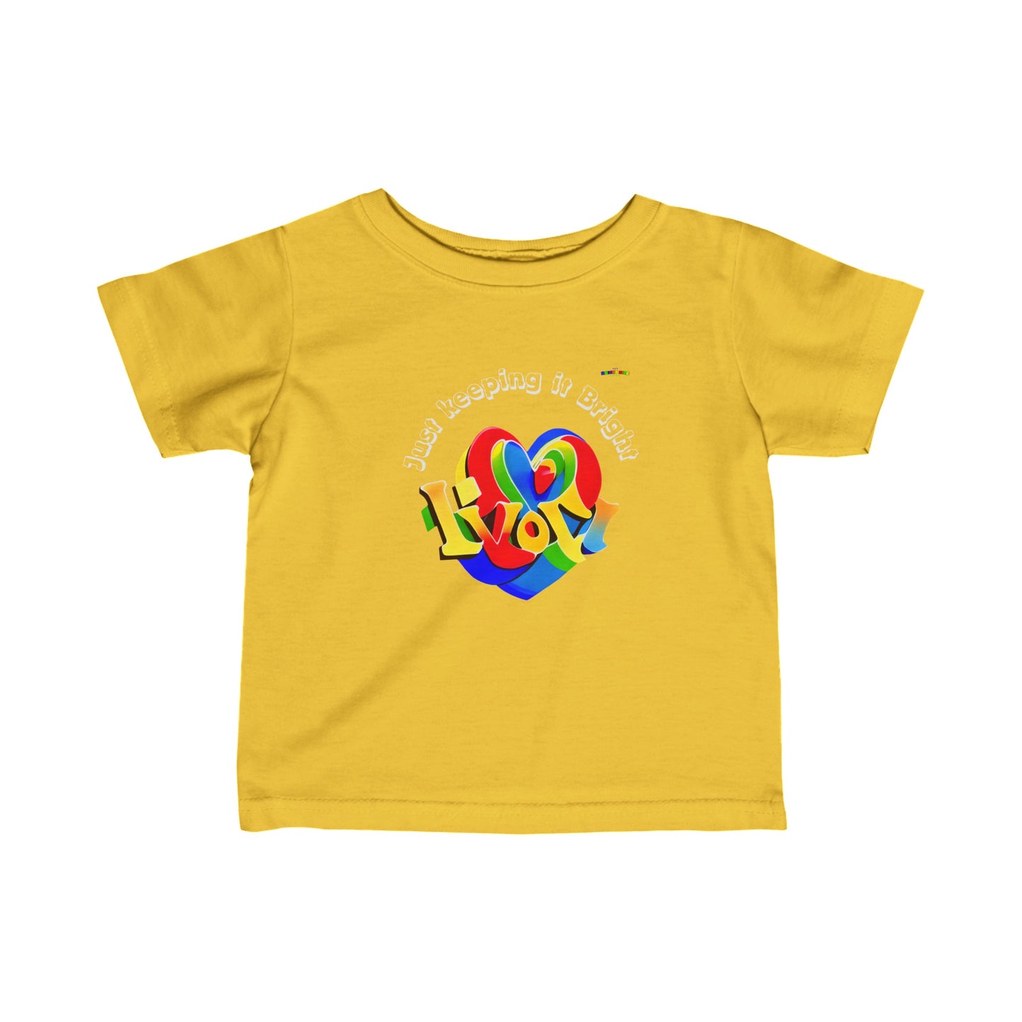 Cute Colourful Bright Heart Logo Infant Fine Jersey Tee-My Bright Side Clothing