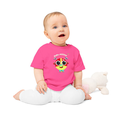 Cute little Robo Mission Robot Logo Baby T-Shirt -MyBrightSideClothing