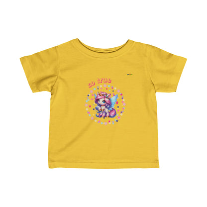 Cute Colourful So True Unicorn Logo Infant Fine Jersey Tee-My Bright Side Clothing