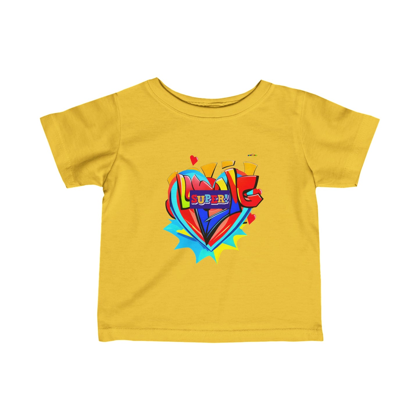 Cute Super Loved Hero Logo Infant Fine Jersey Tee--My Bright Side Clothing