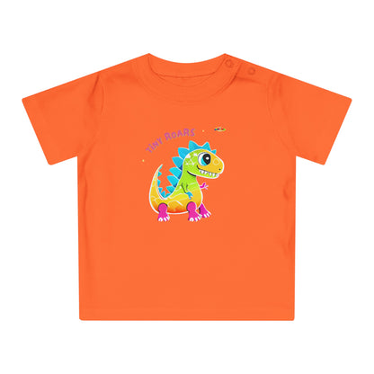 Cute Tiny Roars colourful baby dino  Logo Baby T-Shirt -MyBrightSideClothing