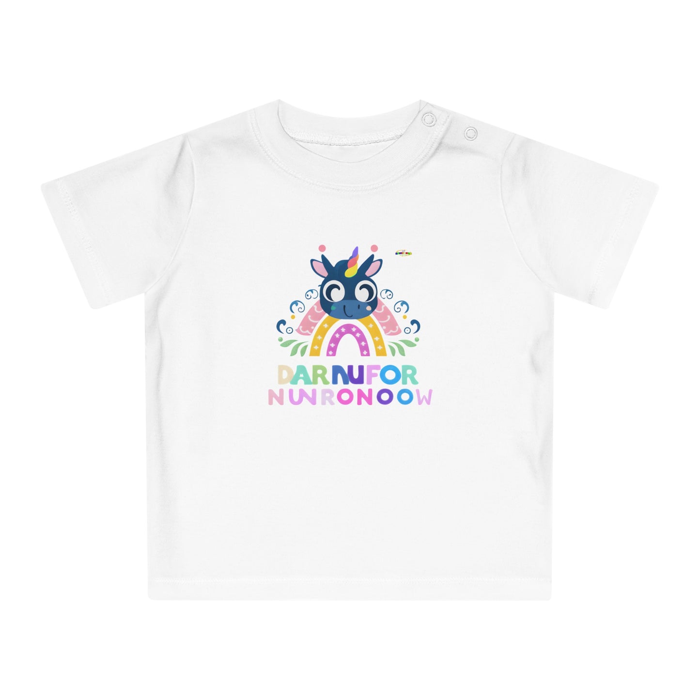 Cute Rainbow letters Baby Unicorn Baby T-Shirt--My Bight Side Clothing