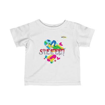 Cute Sweet Ride Toddler Skateboard Logo Infant Fine Jersey Tee-MyBrightSideClothing