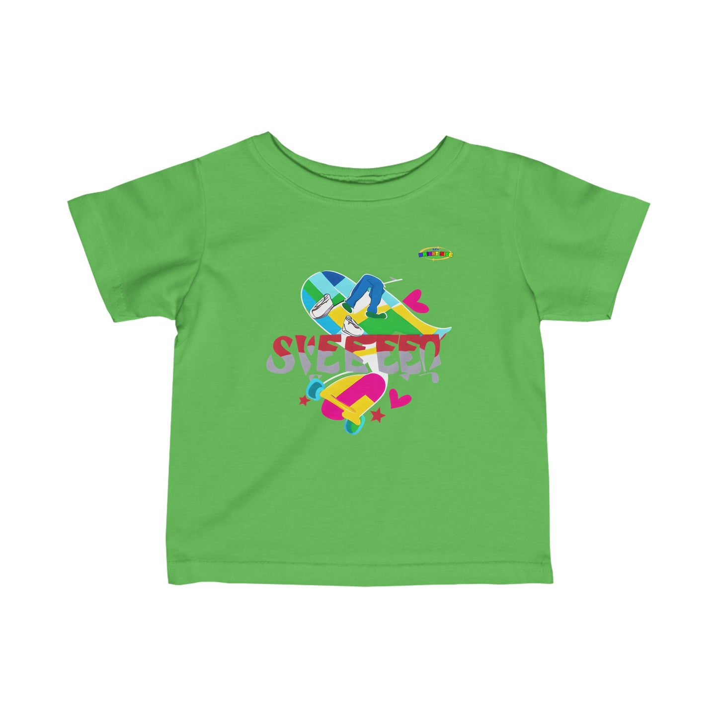 Cute Sweet Ride Toddler Skateboard Logo Infant Fine Jersey Tee-MyBrightSideClothing