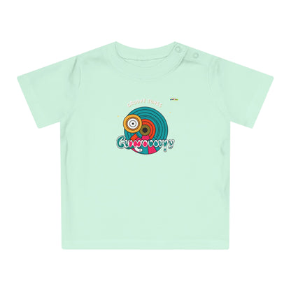 Cute Groovy Tunes Retro record Logo Baby T-Shirt -MyBrightSideClothing