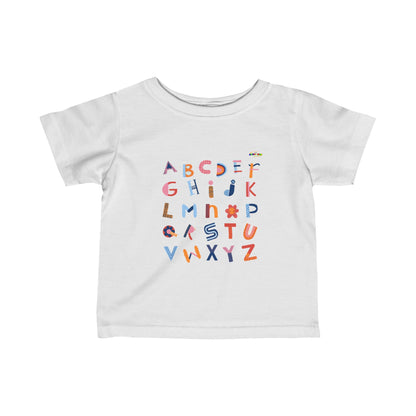 Alphabet Graphic Infant Fine Jersey Tee-My Bright Side Clothing