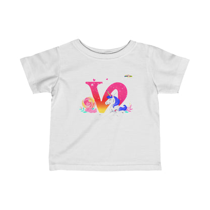 Cute Unicorn Love Logo Infant Fine Jersey Tee-My Bright Side Clothing