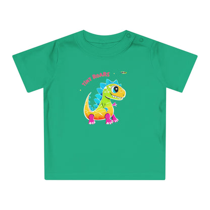 Cute Tiny Roars colourful baby dino  Logo Baby T-Shirt -MyBrightSideClothing