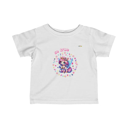 Cute Colourful So True Unicorn Logo Infant Fine Jersey Tee-My Bright Side Clothing