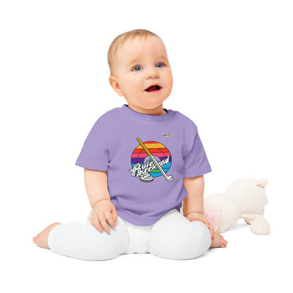 Cute Rainbow Circle Hockey Power logo Baby T-Shirt-MyBrightSideClothing