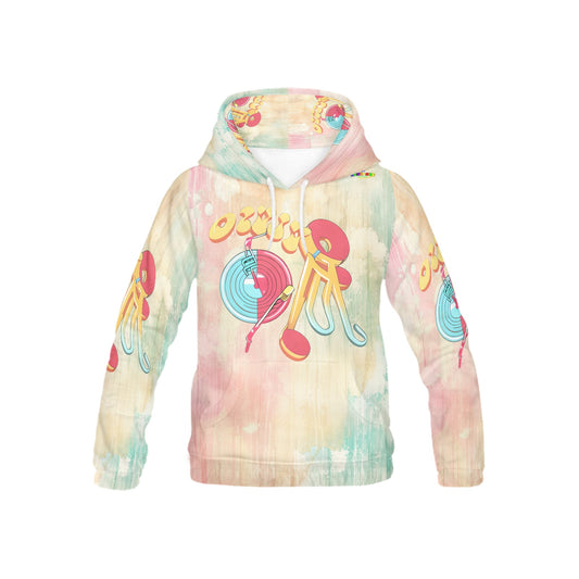 Groovy Tunes Distress Pattern and Graphic Children's Hoodie-My Bright Side Clothing