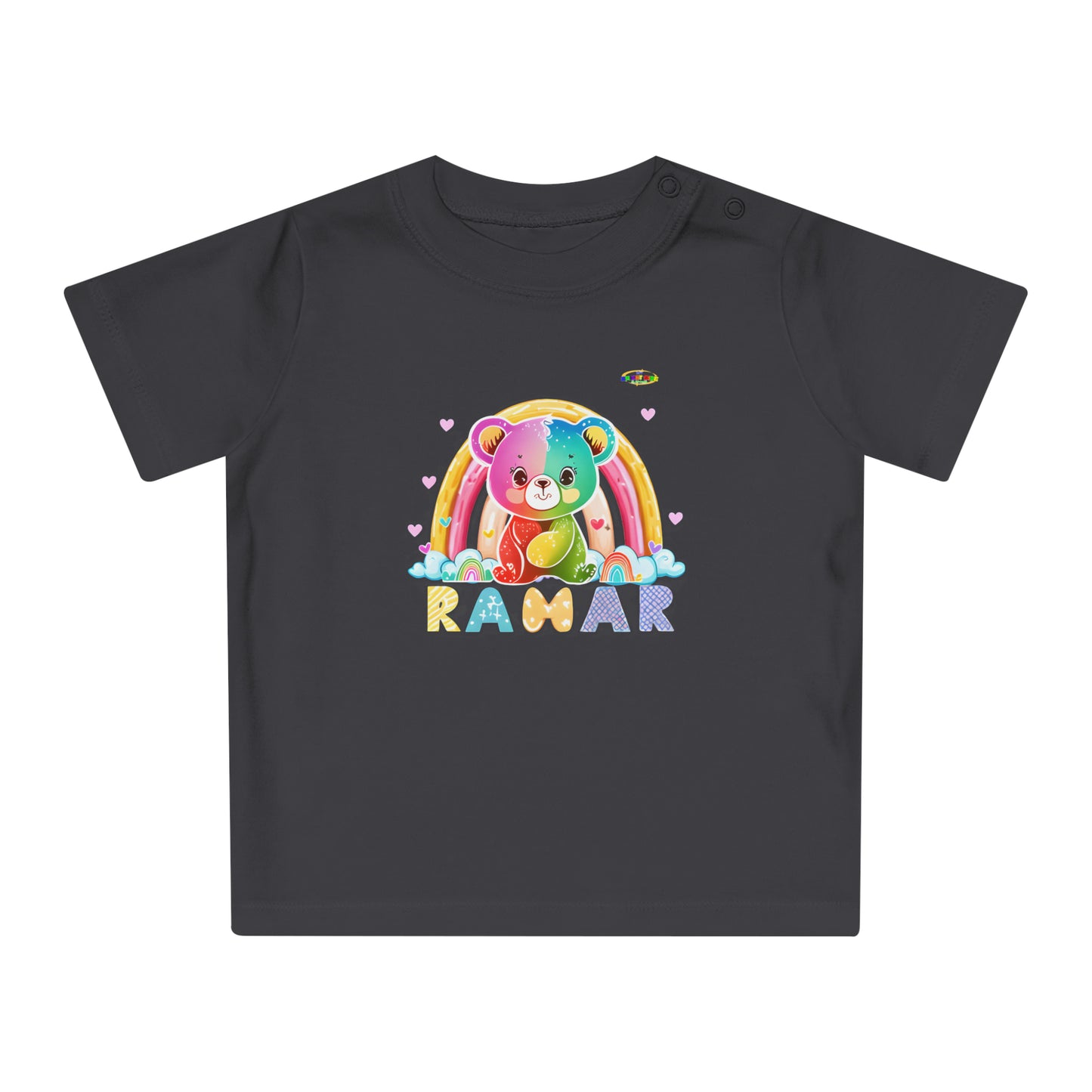 Cute Rainbow Teddy Bear Baby T-Shirt--My Bright Side Clothing