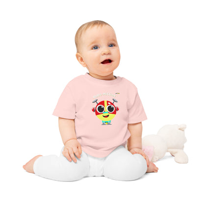 Cute little Robo Mission Robot Logo Baby T-Shirt -MyBrightSideClothing