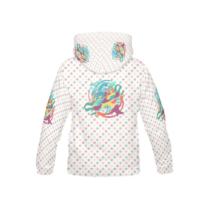 Pastel Rainbow Retro Bright mind bright life subliminal message Pattern and Logo Children's Hoodie-My Bright Side Clothing