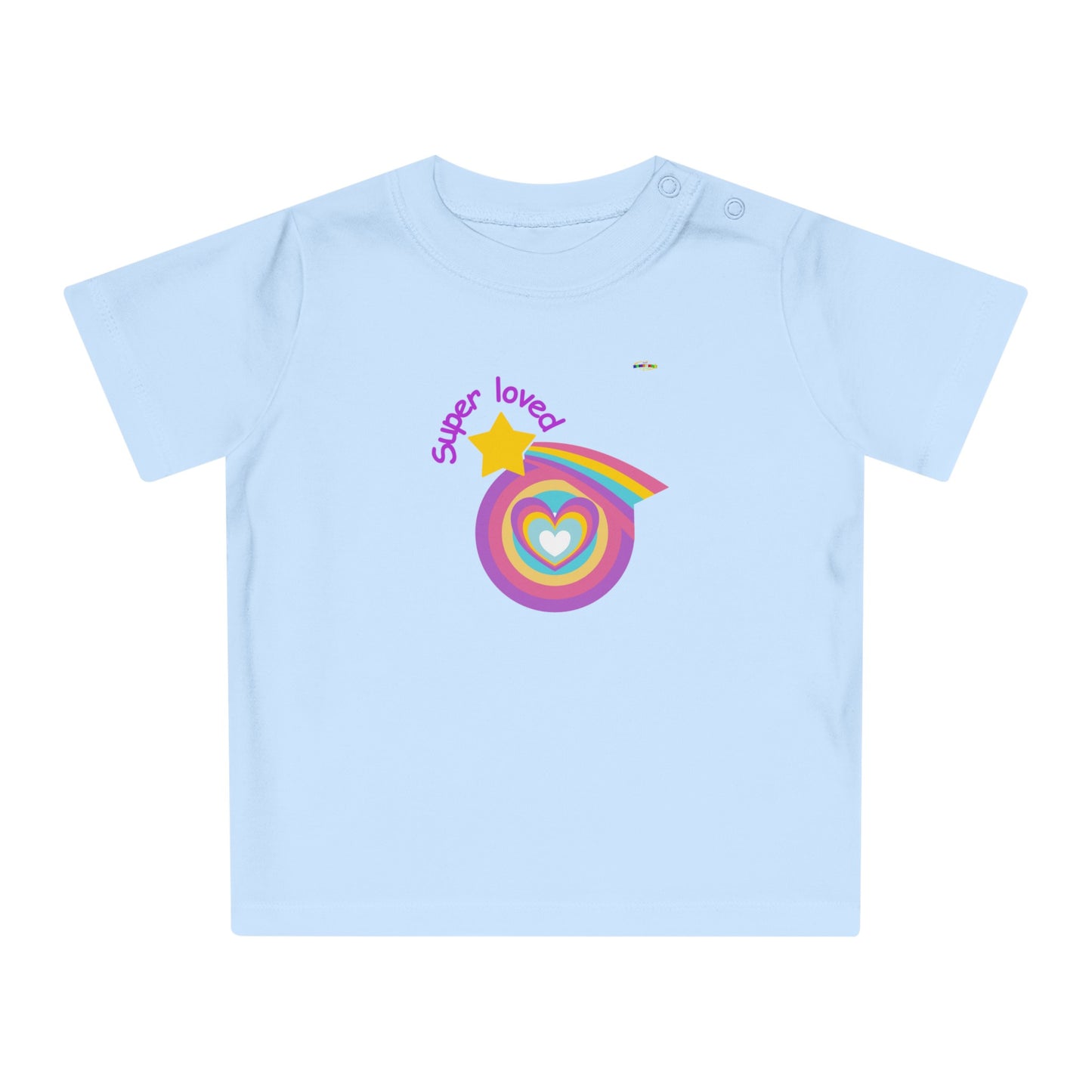 Cute Super Loved Rainbow Star Logo Baby T-Shirt-My Bright Side Clothing