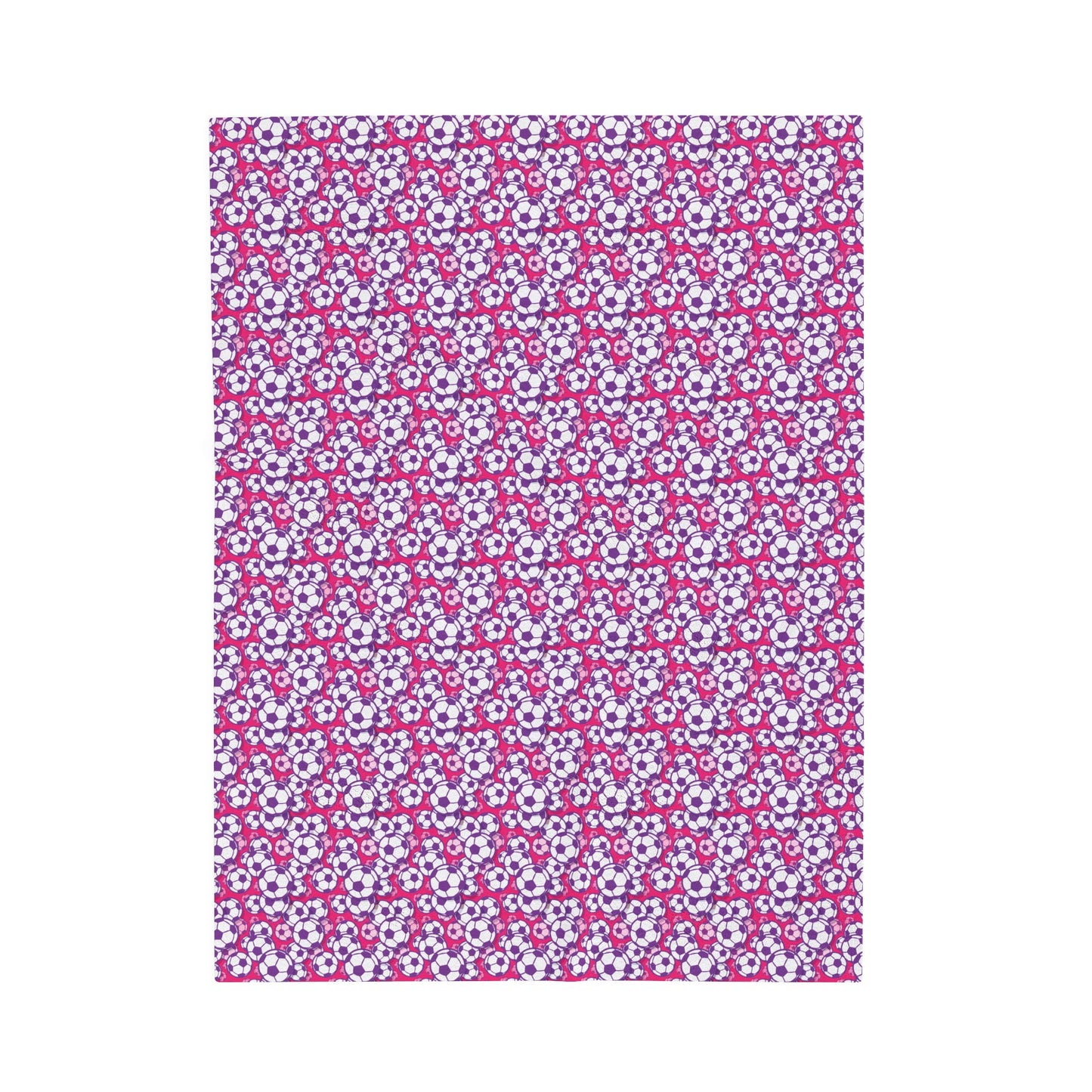 Pastel Pink Soccer plush velveteen blanket-My Bight Side Clothing