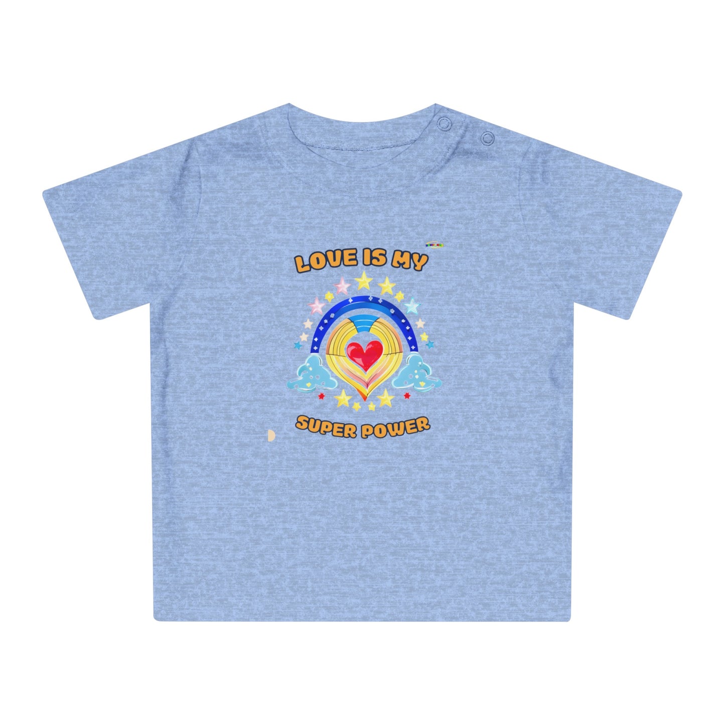 Love is My Super Power Rainbow and Heart Graphic Baby T-Shirt-My Bright Side Clothing