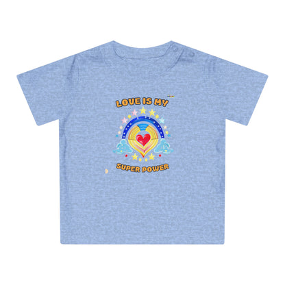 Love is My Super Power Rainbow and Heart Graphic Baby T-Shirt-My Bright Side Clothing