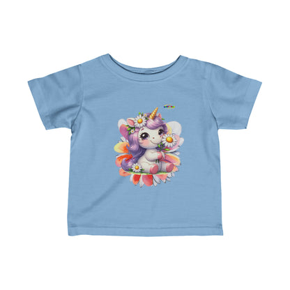 Cute Daisy Baby Unicorn Graphic Infant Fine Jersey Tee  -My Bright Side Clothing