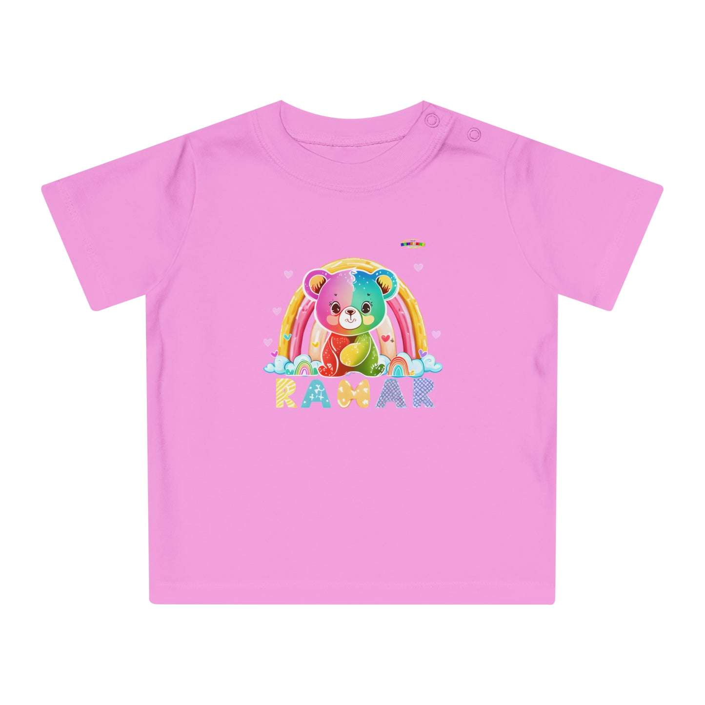 Cute Rainbow Teddy Bear Baby T-Shirt--My Bright Side Clothing