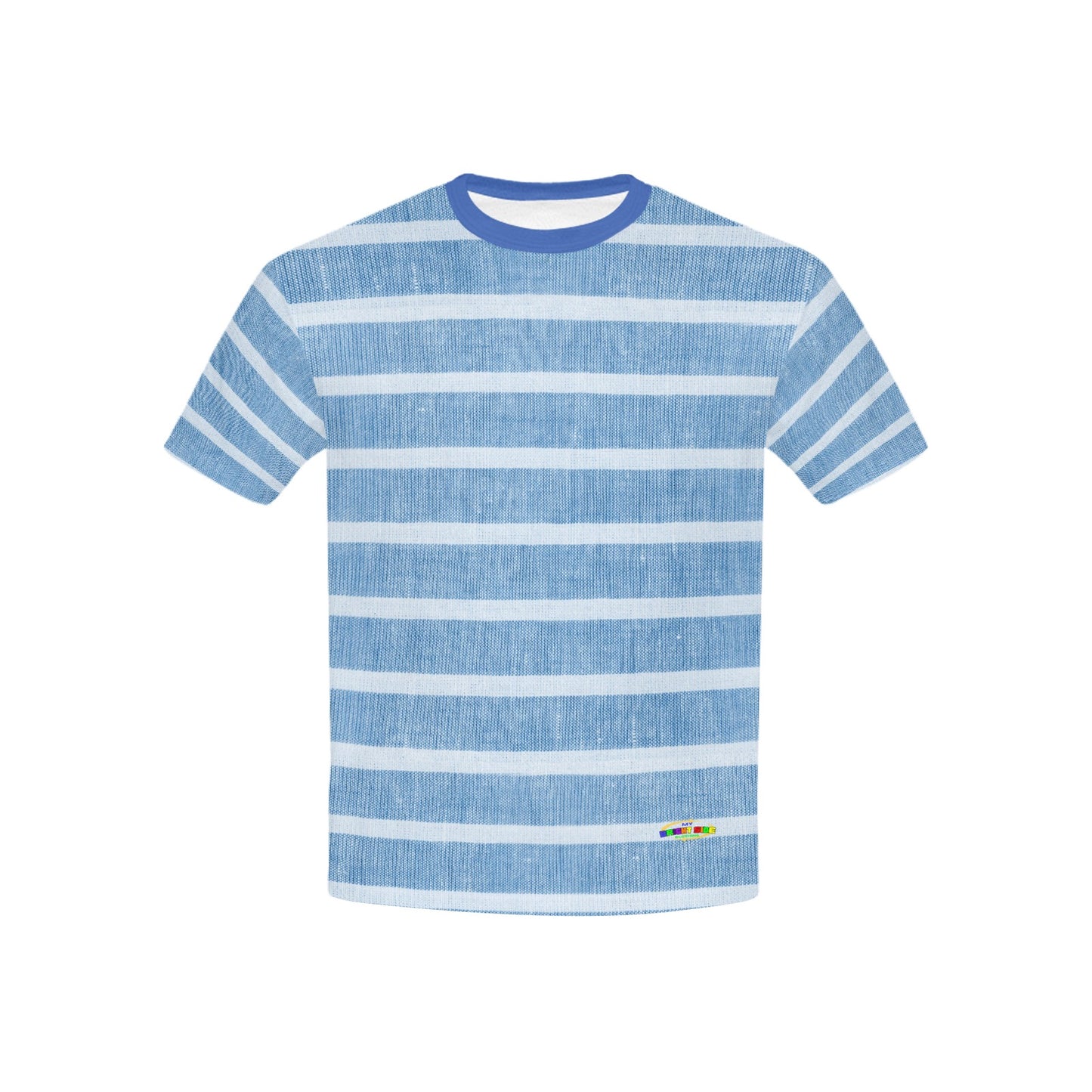 Blue Stripes Children's T-Shirt-My Bright Side Clothing