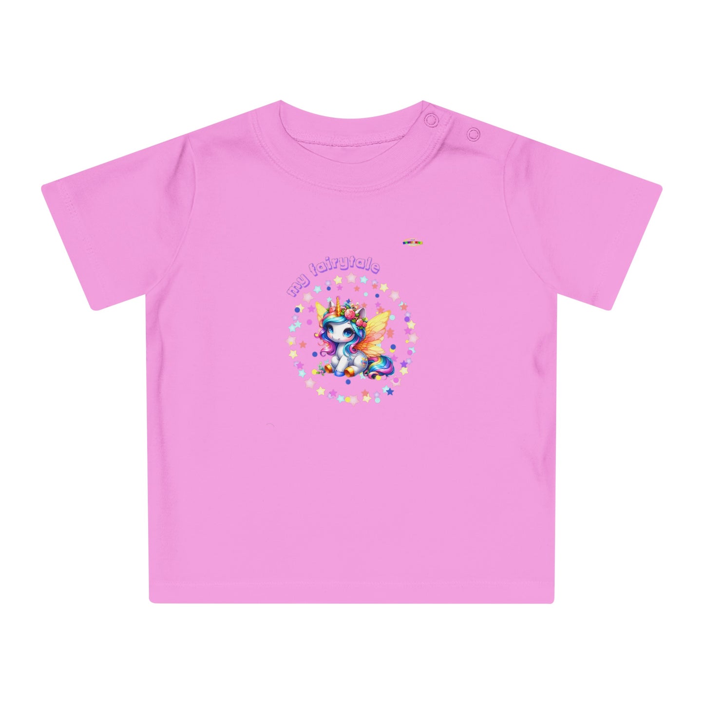 Cute My Fairy tale colourful baby unicorn logo Baby T-Shirt-My Bright Side Clothing