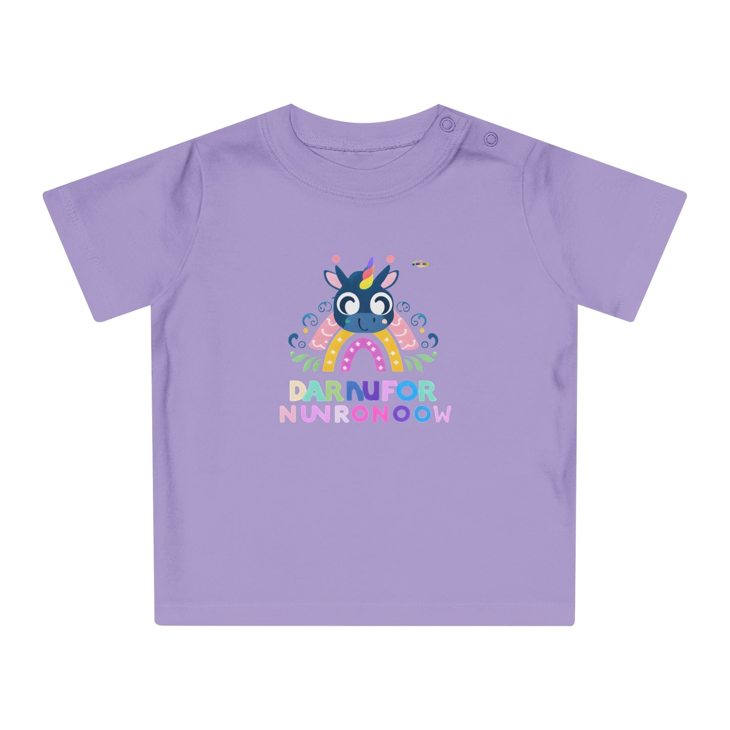 Cute Rainbow letters Baby Unicorn Baby T-Shirt--My Bight Side Clothing