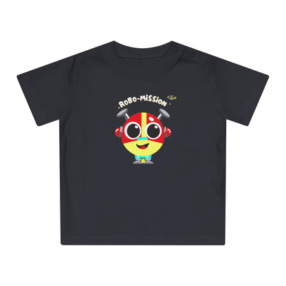 Cute little Robo Mission Robot Logo Baby T-Shirt -MyBrightSideClothing