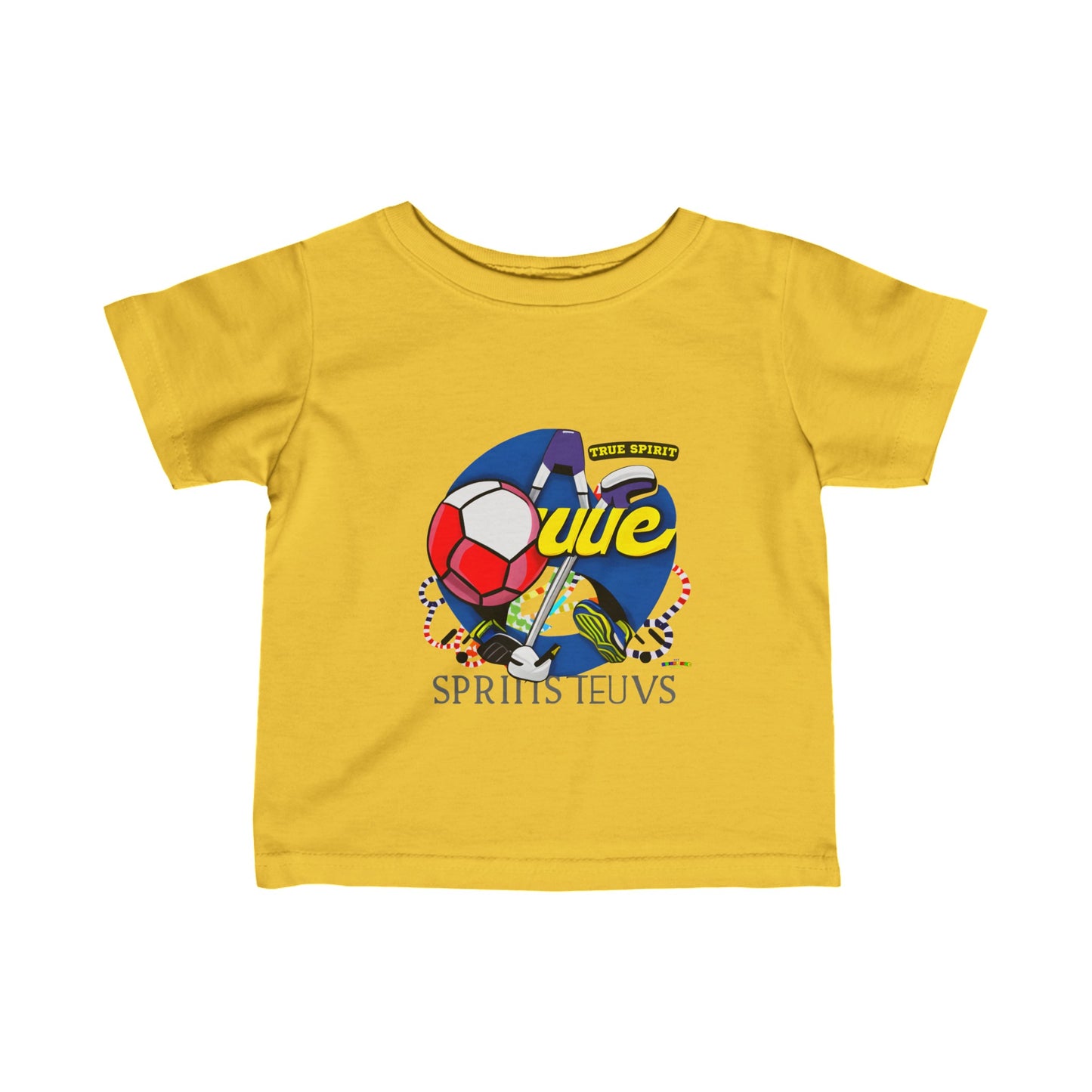 True Spirit Cute Sports Logo Infant Fine Jersey Tee--My Bright Side Clothing