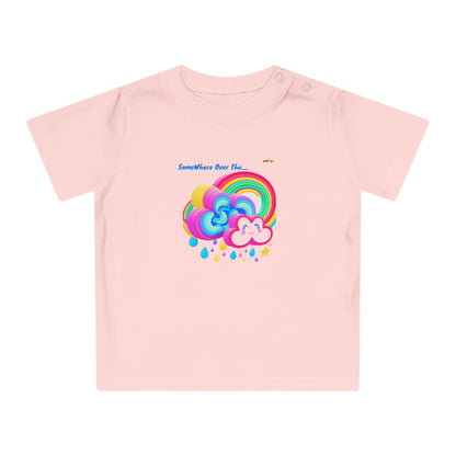 Cute Pastel Somewhere Over The Rainbow Baby T-Shirt-My Bright Side Clothing